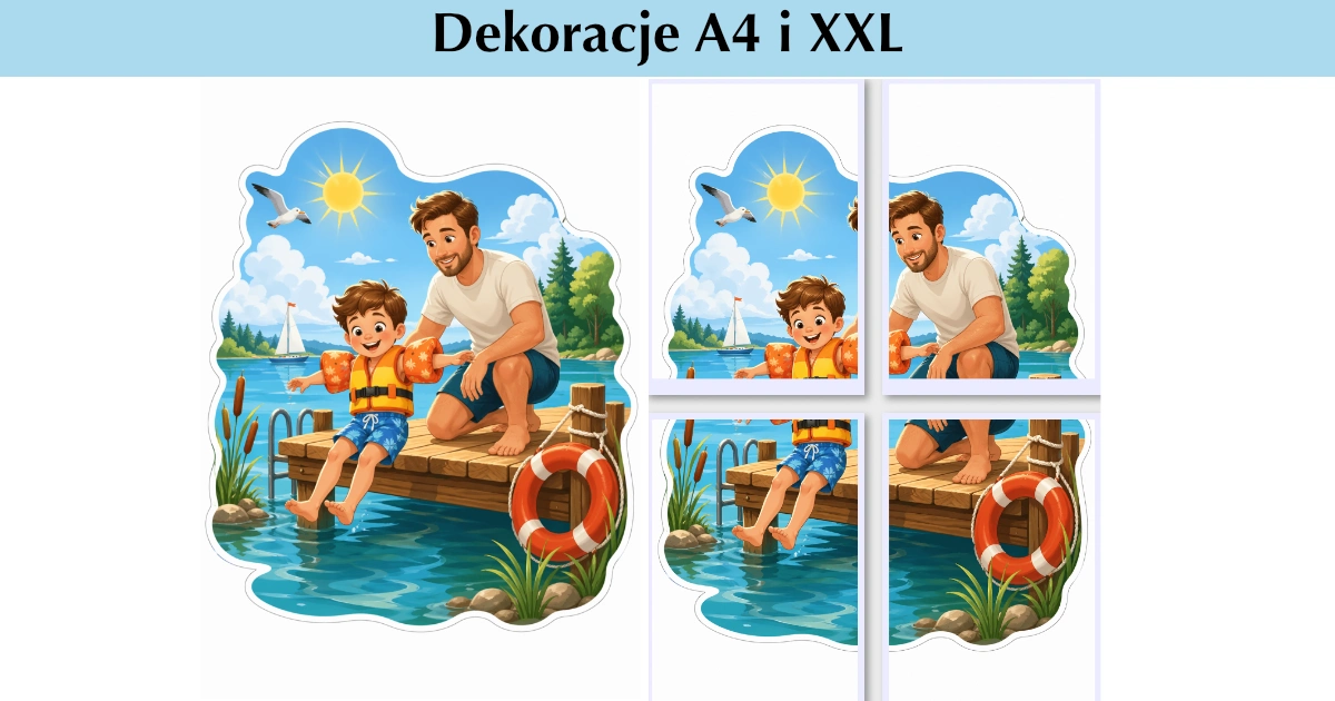 Dekoracje A4 i XXL: Bezpiecznie nad wodą