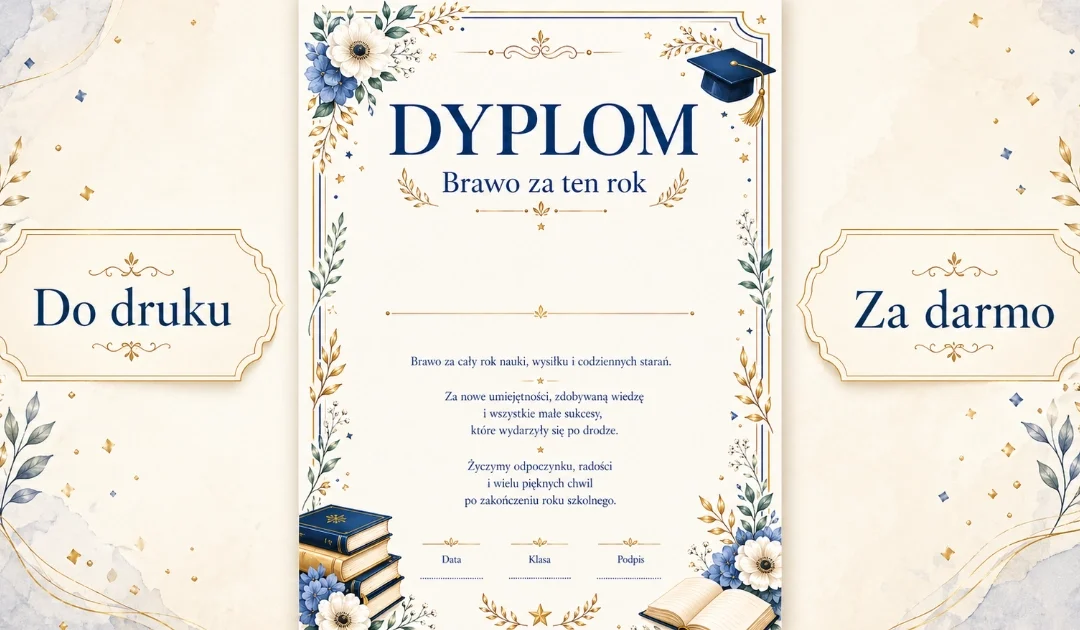 Dyplom: Brawo za ten rok