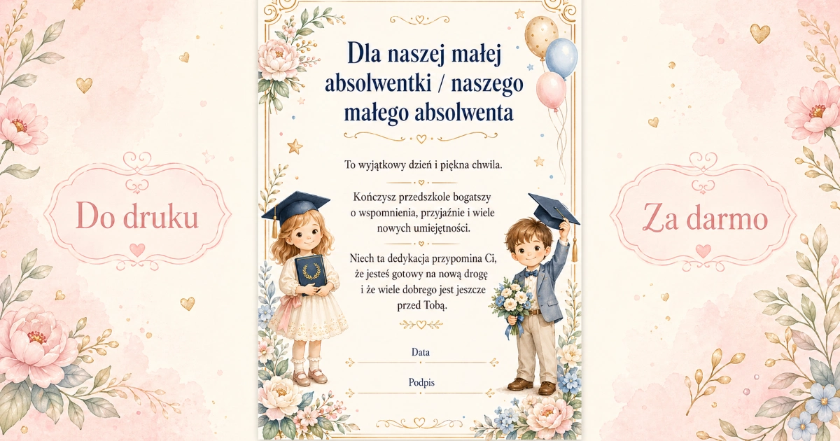 Dla naszej małej absolwentki / naszego małego absolwenta