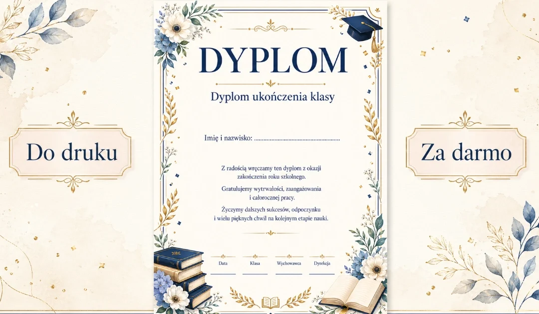 Dyplom ukończenia klasy