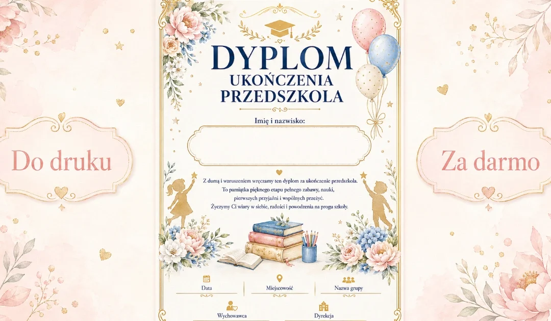 Dyplom ukończenia przedszkola