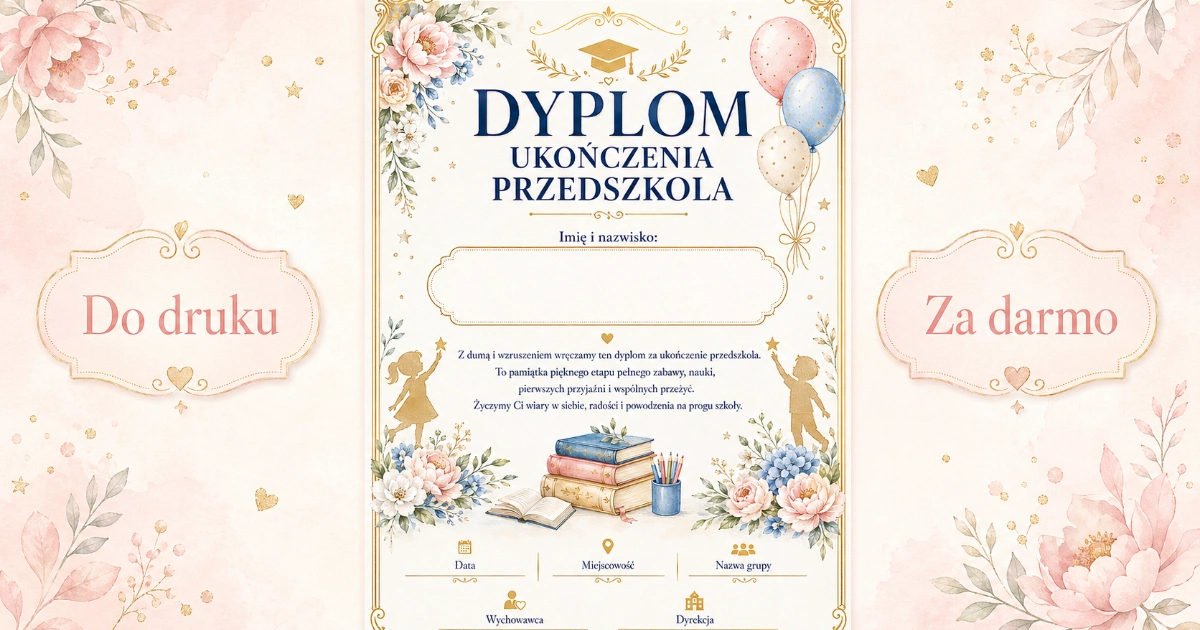 Dyplom ukończenia przedszkola