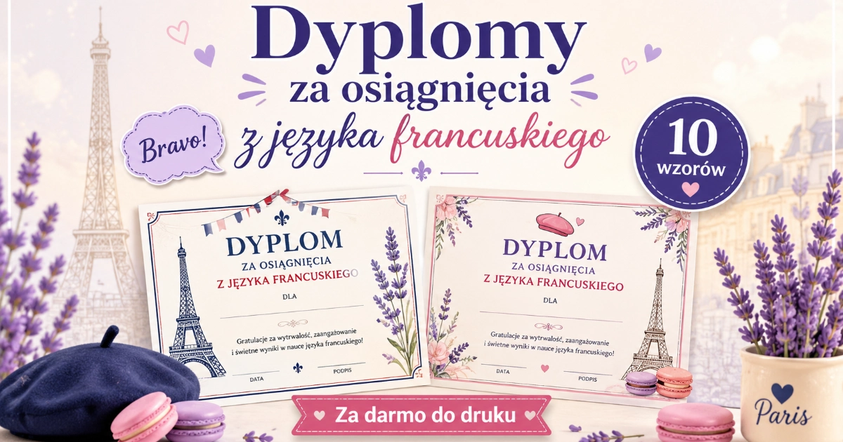 Dyplom za osiągnięcia z języka francuskiego