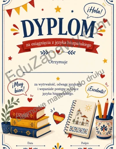 Dyplom za osiągnięcia z języka hiszpańskiego 40
