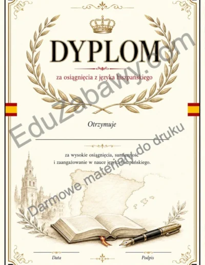 Dyplom za osiągnięcia z języka hiszpańskiego 41