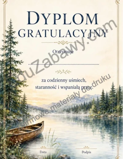 Dyplomy uniwersalne z motywem jeziora 41