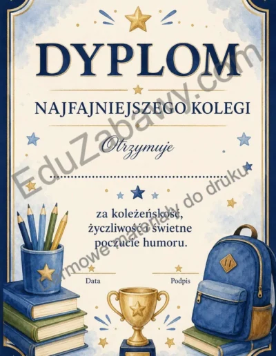 Dyplom najfajniejszego kolegi 38