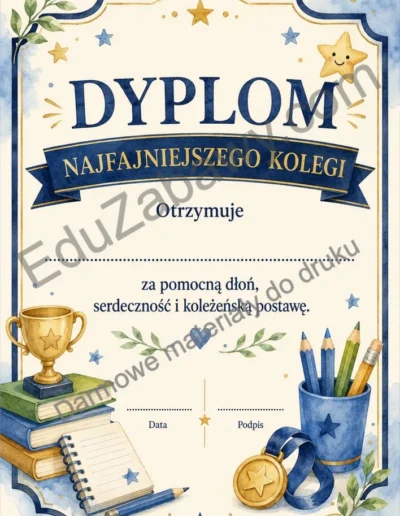 Dyplom najfajniejszego kolegi 40