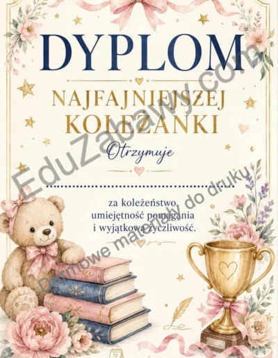 Dyplom najfajniejszej koleżanki 41