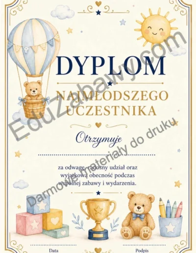 Dyplom najmłodszego uczestnika / uczestniczki 39