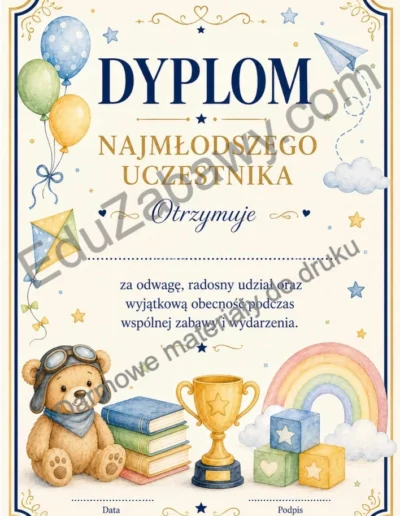 Dyplom najmłodszego uczestnika / uczestniczki 40
