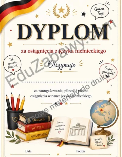 Dyplom za osiągnięcia z języka niemieckiego 38