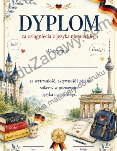 Dyplom za osiągnięcia z języka niemieckiego 40