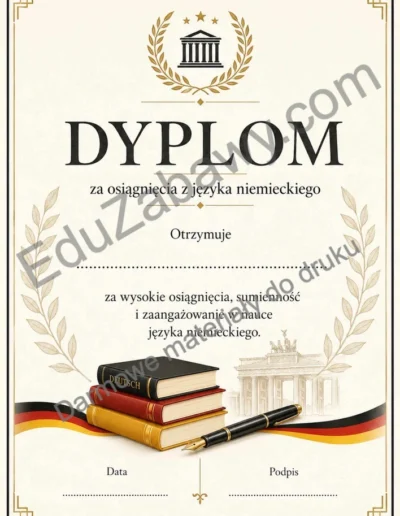 Dyplom za osiągnięcia z języka niemieckiego 41