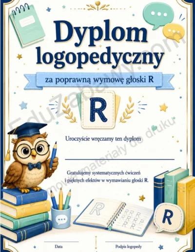 Dyplomy za wymowę głoski R 40