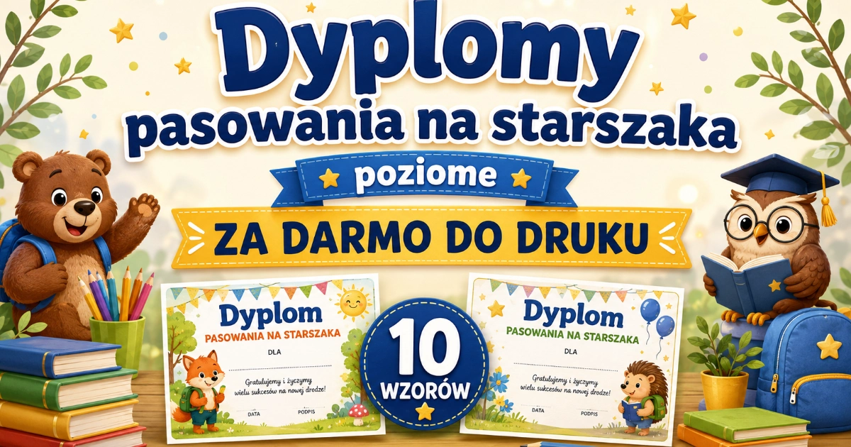 Dyplomy pasowania na starszaka (poziome)