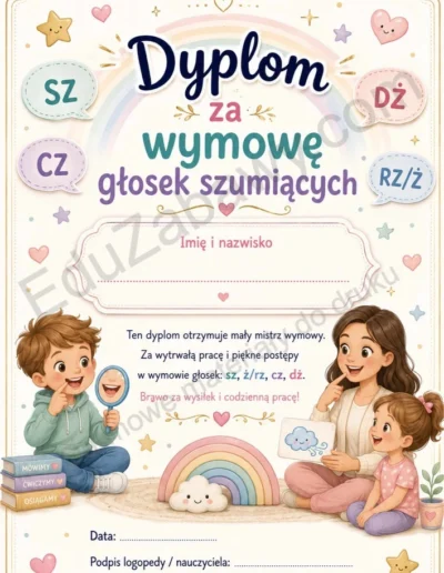 Dyplomy za wymowę głosek szumiących 41