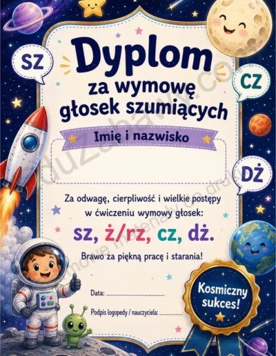 Dyplomy za wymowę głosek szumiących 39