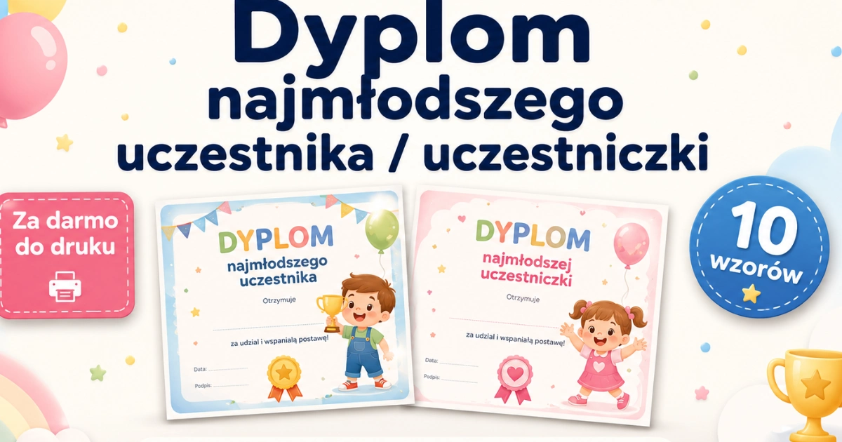 Dyplom najmłodszego uczestnika / uczestniczki