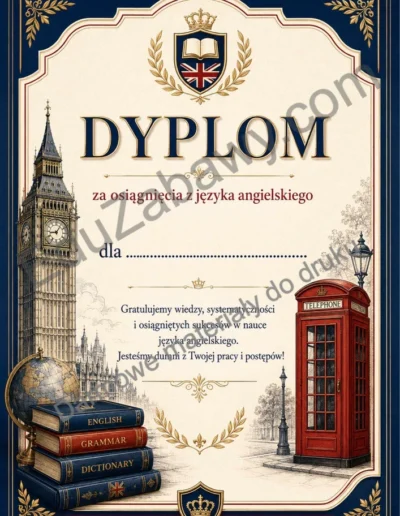 Dyplom za osiągnięcia z języka angielskiego 38