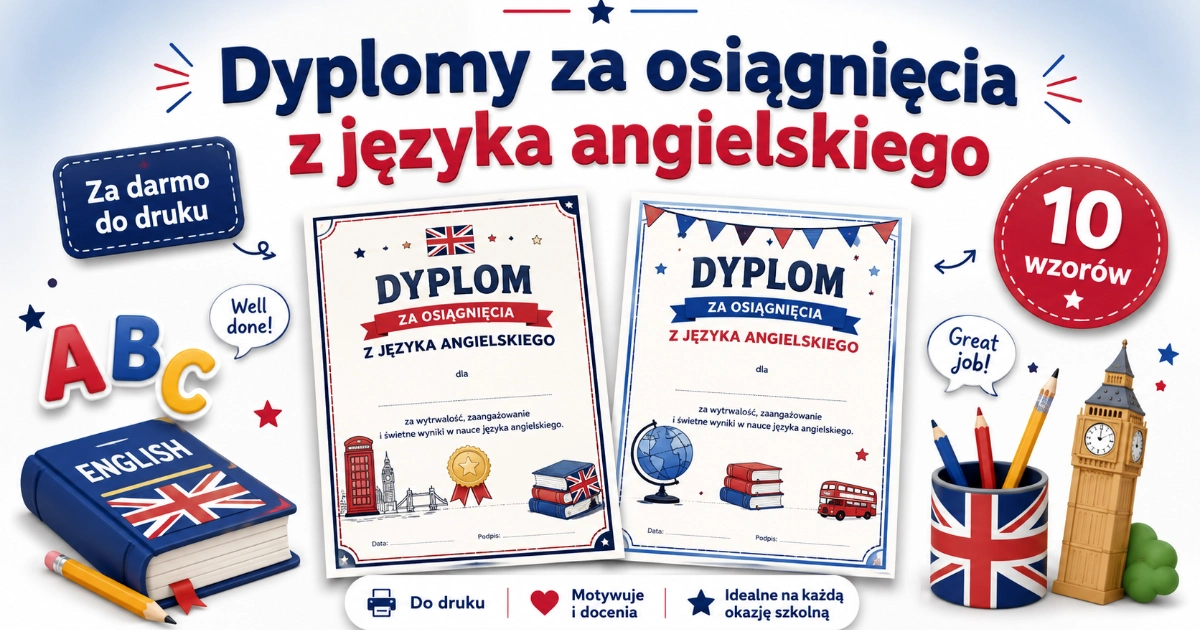 Dyplom za osiągnięcia z języka angielskiego