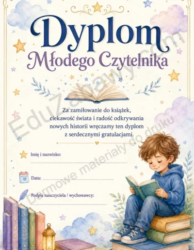 Dyplomy młodego czytelnika (pionowe) 38