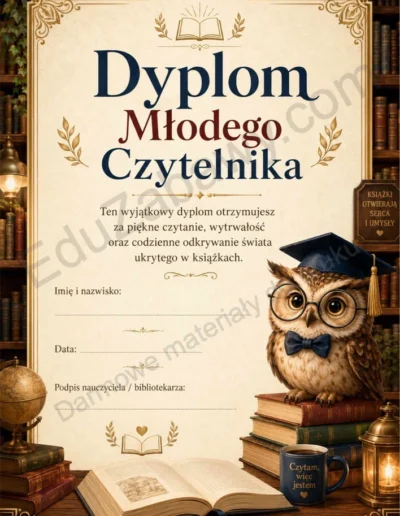 Dyplomy młodego czytelnika (pionowe) 41