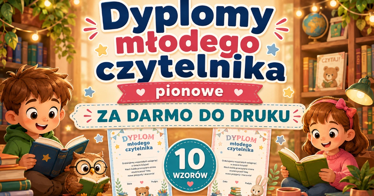 Dyplomy młodego czytelnika (pionowe)