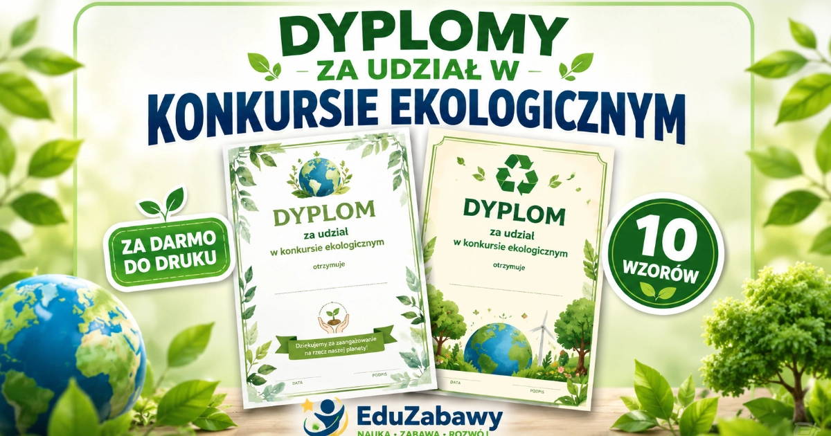Dyplom za udział w konkursie ekologicznym