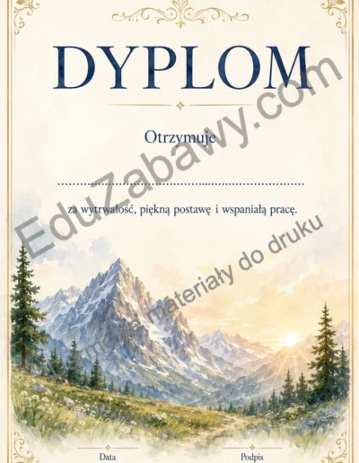 Dyplomy uniwersalne z motywem gór 38