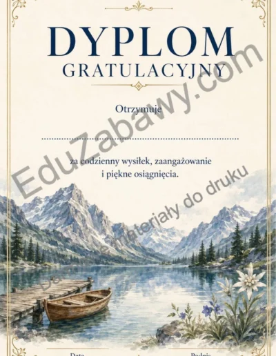 Dyplomy uniwersalne z motywem gór 41