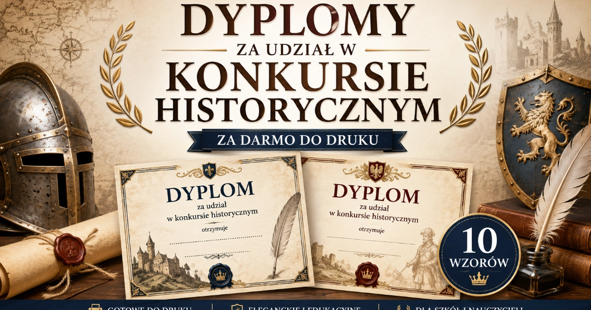 Dyplom za udział w konkursie historycznym