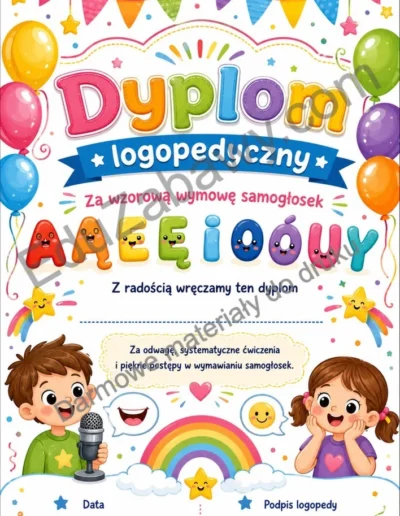 Dyplomy za wymowę samogłosek 41