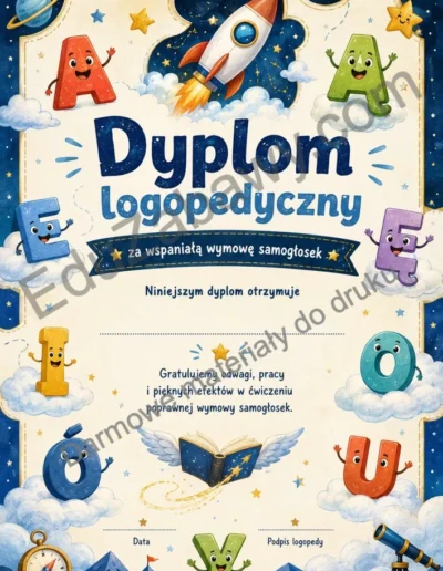 Dyplomy za wymowę samogłosek 39