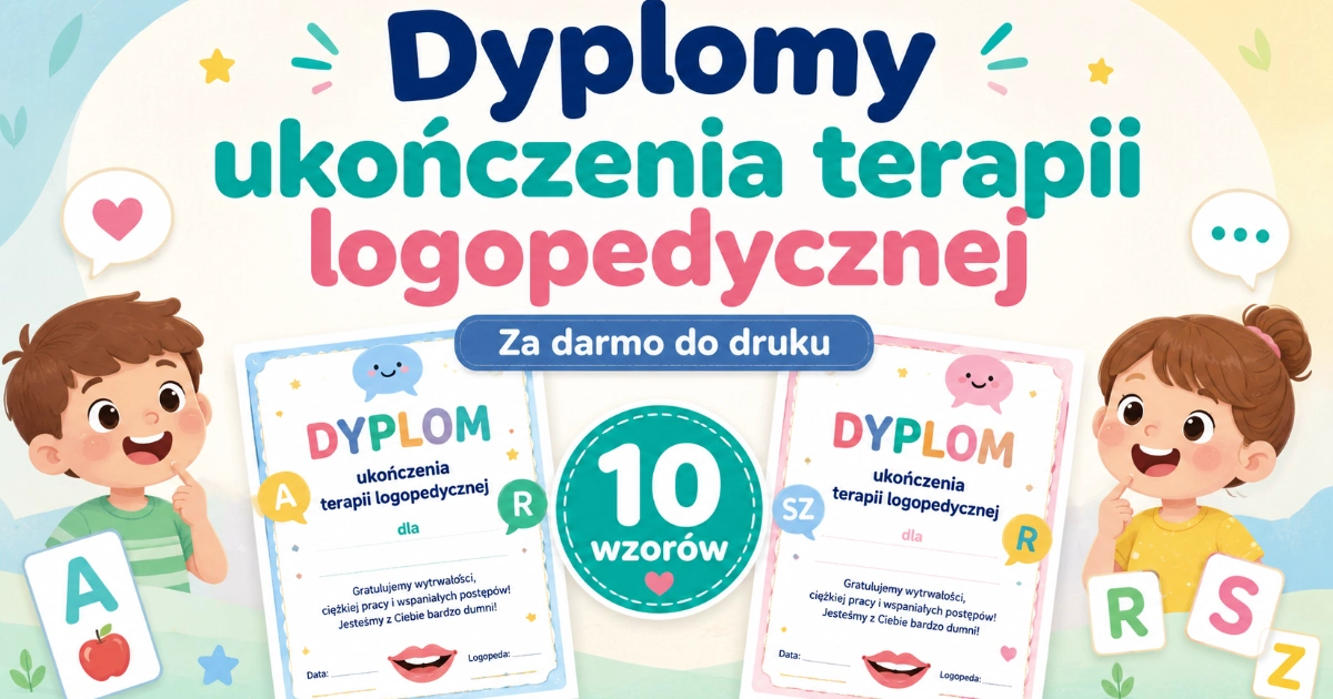 Dyplomy ukończenia terapii logopedycznej