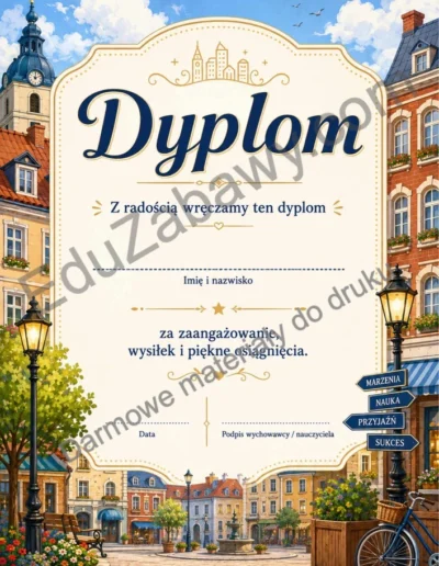 Dyplomy uniwersalne z motywem miasta 38