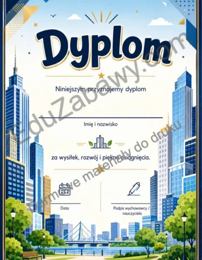 Dyplomy uniwersalne z motywem miasta 39