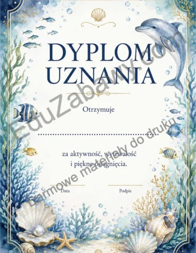 Dyplomy uniwersalne z motywem morza 41