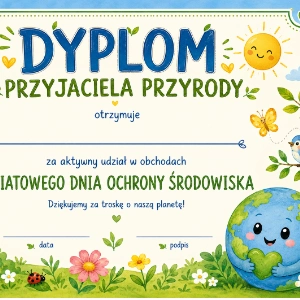 Dyplomy na Dzień Ochrony Środowiska