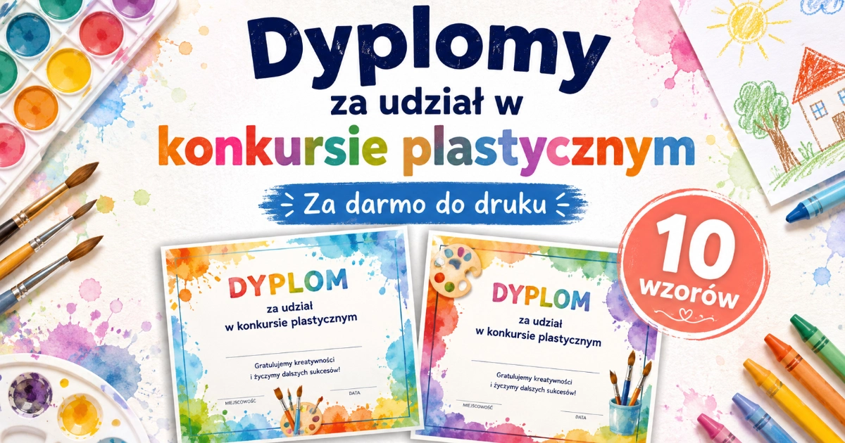 Dyplom za udział w konkursie plastycznym