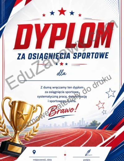 Dyplom za osiągnięcia sportowe 39