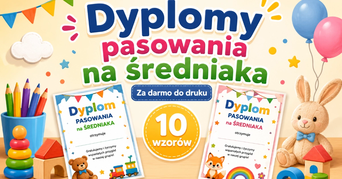 Dyplomy pasowania na średniaka (pionowe)