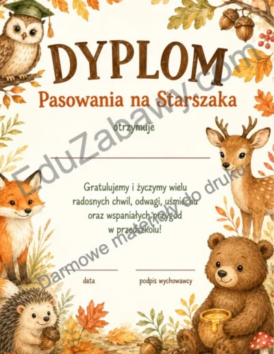 Dyplomy pasowania na starszaka (pionowe) 41
