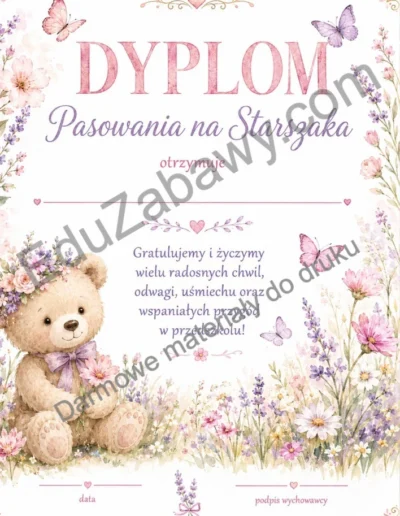 Dyplomy pasowania na starszaka (pionowe) 39