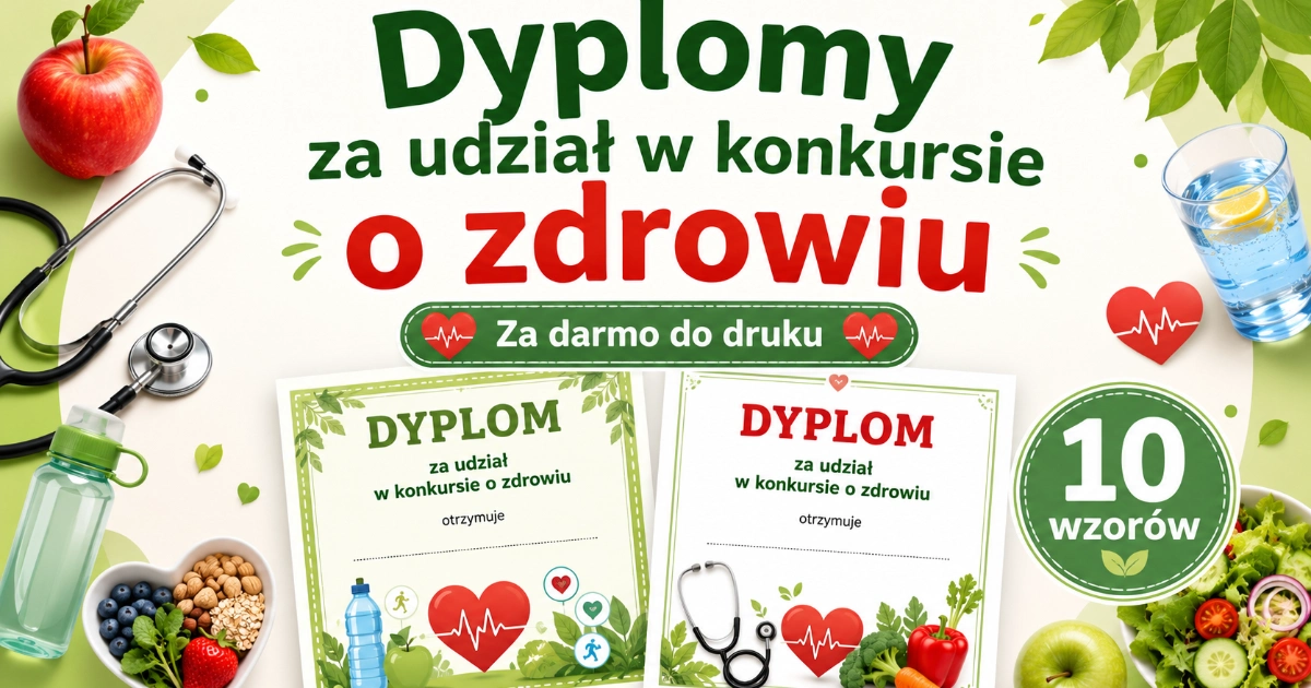 Dyplom za udział w konkursie o zdrowiu