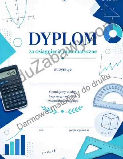 Dyplom za osiągnięcia matematyczne 41