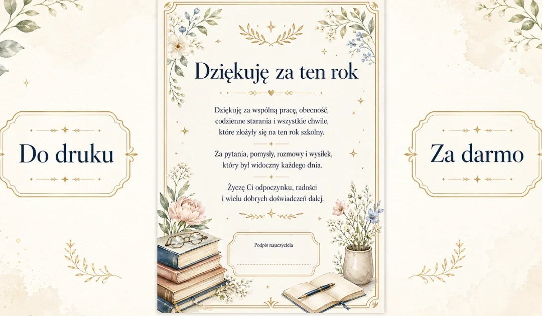 Wkładka: Dziękuję za ten rok