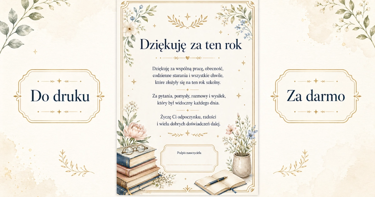 Wkładka: Dziękuję za ten rok