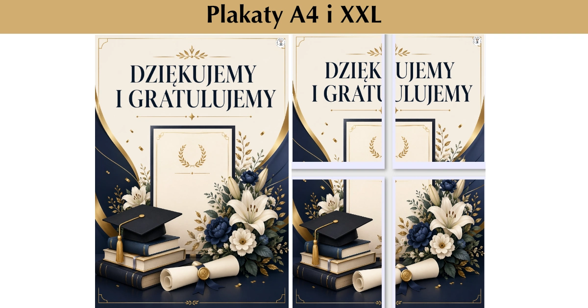 Plakat A4 i XXL: Dziękujemy i gratulujemy 37