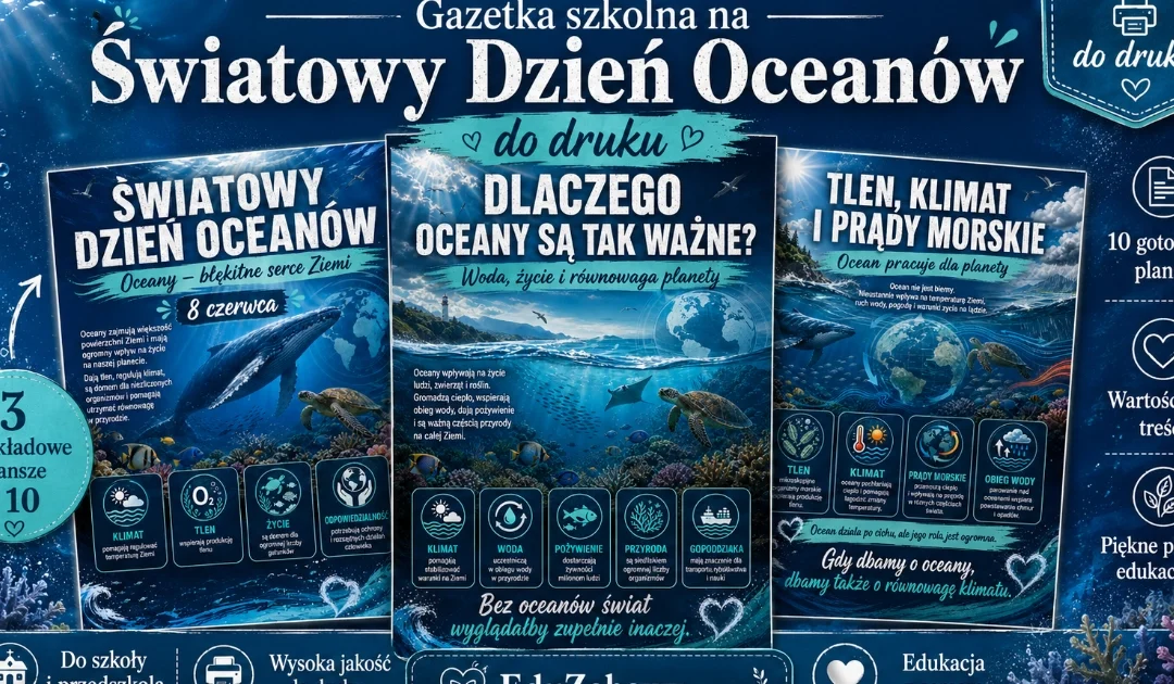 Gazetka szkolna: Dzień Oceanów